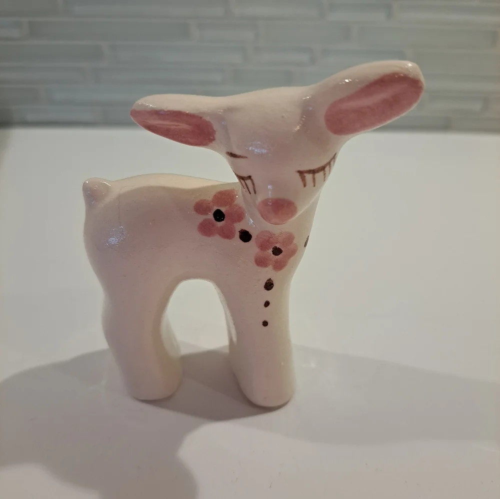 Vtg California Pottery Lamb Figurine Rio Hondo deLee 3 1/2" - Picture 1 of 5